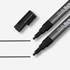 Marker kredowy, czarny, 1 - 2 mm, końcówka stożkowa, płyn, SIGEL